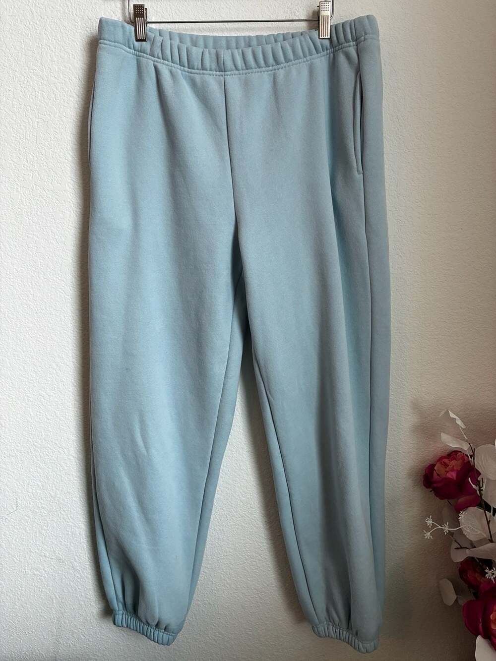 Parke Light Blue Fleece Jogger Sweatpants Size L/XL